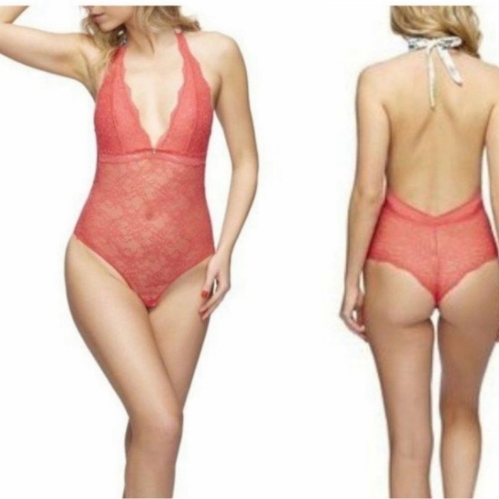 Sam Edelman Red Lace Bodysuit